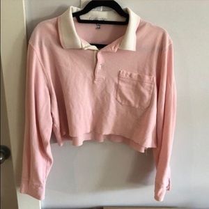 🖤cropped Pierre Cardin collared shirt🖤